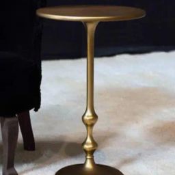 Indie Eye Home Spindle Side Table Matt Brass Finish-22