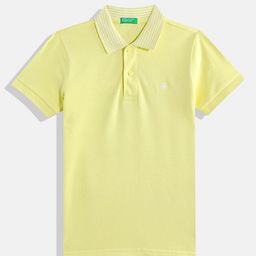 United Colors of Benetton Boys Pure Cotton Polo Collar T-shirt-image-61