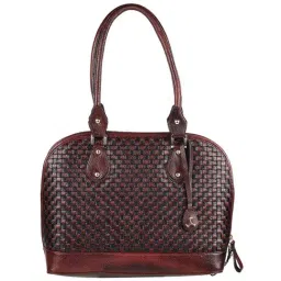 Mochi Brown Textured Medium Handbag-image-94