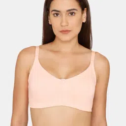 Zivame Peach Non-wired Non-padded Full CoverageBra-36