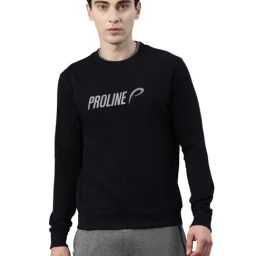 Proline Black Regular Fit Printed SweatShirt-image-30