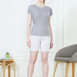 Van Heusen White Cotton Regular Fit Shorts-image-35