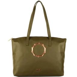 Enoki Olive Solid Large Shoulder Bag-image-3