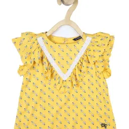 Allen Solly Junior Yellow Printed Top-image-35