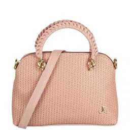 Mochi Pink Textured Medium Handbag-16
