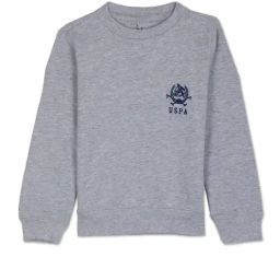 U.S. Polo Assn. Kids Grey Solid Full Sleeves Sweatshirt-image-75