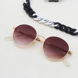 Ted Smith FAIRPLAY_C3 Brown Gradient Round Sunglasses-picture-19