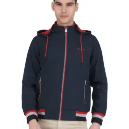 Monte Carlo Navy Regular Fit Hooded Jacket-27