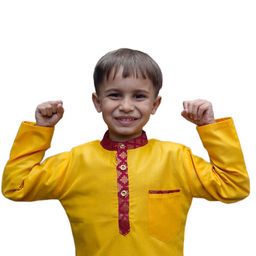 BAESD Boys Regular Pure Cotton Kurta with Pyjamas image 3