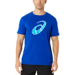 Asics Blue Regular Fit Logo Printed Sports T-Shirt-image-55