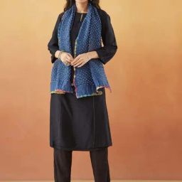 Fabindia Navy Printed Stole-image-81