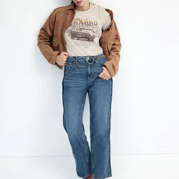 H&M Straight High Ankle Jeans-picture-0