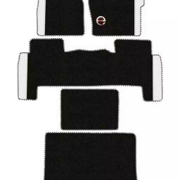 Elegant Duo Black And White Carpet Car Mat Compatible With Mahindra Thar 2020 Onwards-image-97