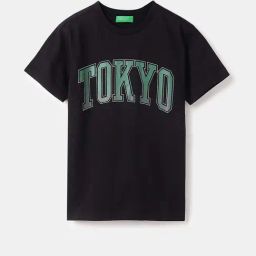 United Colors of Benetton Boys Black Cotton Printed Tshirt-image-51