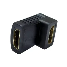 SETMI INDIA HDMI Jointer Right Angle Female to Female Supports Dolby TrueHD & DTS-HD Audio, Black-94