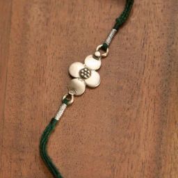 Fabindia Women Gold Solid Rakhi with Tie-Up Closure-image-77