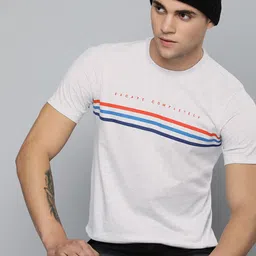 R Code by The Roadster Life Co Men Striped Pure Cotton T-shirt-image-74