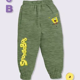 YK X Minute Mirth Boys SpongeBob Printed Joggers-image-90