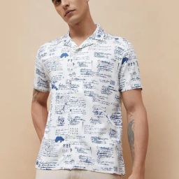 Code By Lifestyle Blue Regular Fit Printed Shirt-picture-20