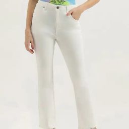 United Colors of Benetton White Solid Jeans-image-63
