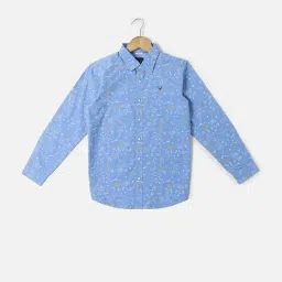 Allen Solly Kids Blue Printed Full Sleeves Shirt-picture-44