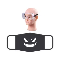 ORILEY GC-002020 Universal Plastic Goggle with Reusable Cotton Face Mask Black (Pack Of 10)-image-60
