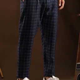 Campus Sutra Men Mid Rise Checked Relexed Fit RegularTrousers-picture-24