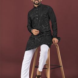 Leipzig Fashion Men Viscose Rayon Kurtas-image-87