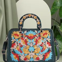 EVEDA Women Floral Printed Shopper Satchel Bag-40