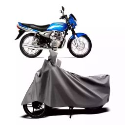 Auto Pearl Two Wheeler Cover with Bag for Bajaj Wind 125, Silver-picture-31