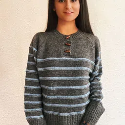 StyleCast Women Striped Round Neck Pullover-picture-38