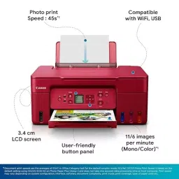 Canon PIXMA MegaTank G3770 Red All-in-one (Print, Scan, Copy) WiFi Inktank Colour Printer image 5