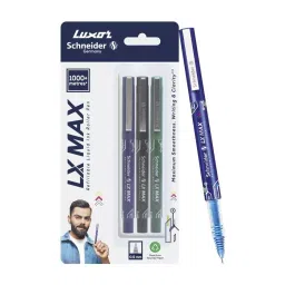 Schneider LX-Max 1 Blue, 1 Black & 1 Green Roller Ball Pen Needle Tip (Pack of 3)-image-74