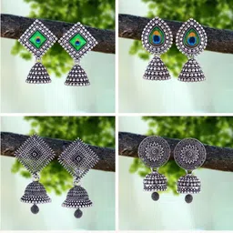 DIVASTRI Silver-Plated Alloy Earrings-75