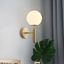 GAUVIK Gold-Toned Aluminium Contemporary Spherical Shaped Wall Lamp-23