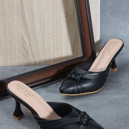 Sole Saga Women Pointed Toe Slim Heeled Mules-14