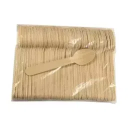 Casa Disposable Wooden Spoon 110 mm (Pack of 500 Pcs)-image-2