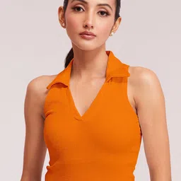 the cloth crow The Cloth Women Shirt Collar Tank Crop Top-picture-32