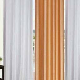 BELLA TRUE White & Gold 3 Pieces Black Out Door Curtains-image-103