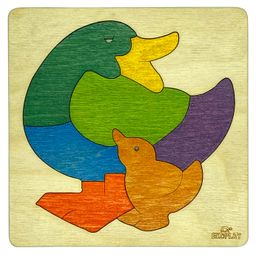 Ekoplay Quack Duck Cow Wooden Board Puzzle Multicolour - 7 Pieces-25