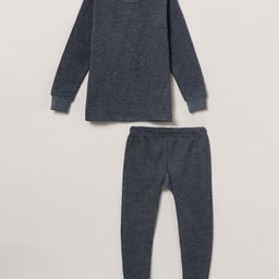 The Boo Boo Club Full Sleeves Solid  Winter & Thermal Wear Warmer Top & Pajama  - Blue-image-40