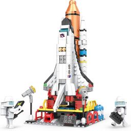 Sanjary Space Shuttle Rocket Launch Building Educational Construction Learning Blocks Set for Kids 404 Pcs - color design may vary-0