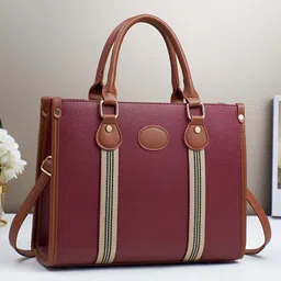 SYGA Elegant Vertical Square Handbag for Women Stylish & Practical (Wine)-picture-32