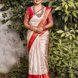 Anjaneya Sarees Woven Design Zari Silk Blend Banarasi Saree-39