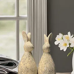Kraftlik Handicraft Set of 2 Ceramic Rabbit Showpieces-image-24
