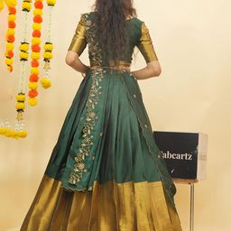 Fabcartz Semi-Stitched Lehenga & Unstitched Blouse With Dupatta image 2