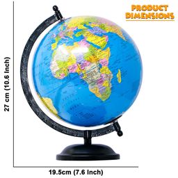 DOMENICO Rotating Educational World Globe - Multicolour image 3