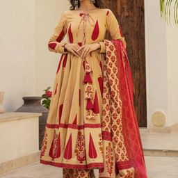 KALINI Women Floral Printed Angrakha Kurta with Palazzos & With Dupatta-image-29