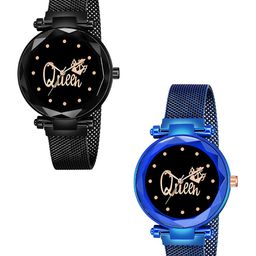 Gopal Shopcart Unisex Pack of 2 Printed Round Foldover Regular Analogue Watches-Maganet-image-84