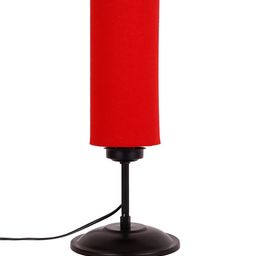 Devansh Red & Brown Solid Traditional Cylindrical Table Lamp image 5